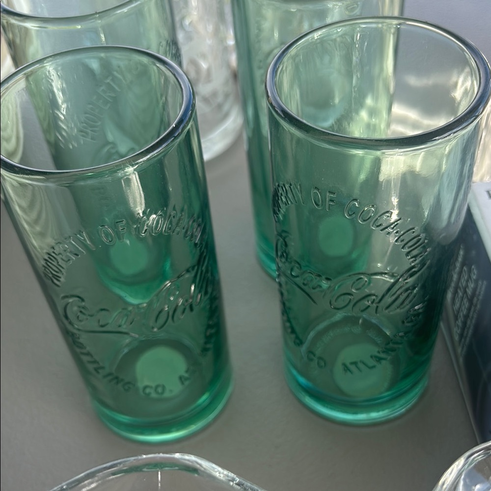 Coca Cola Aqua Glass Tumbler Set